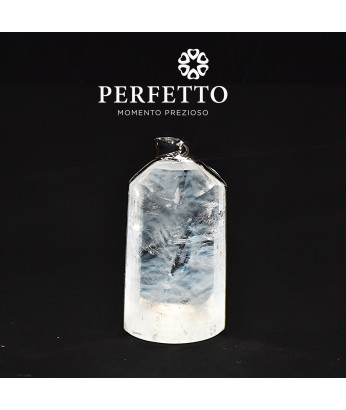 BLUE NEEDLE CLEAR QUARTZ PENDANT